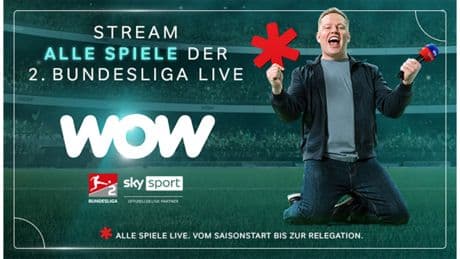 2. Bundesliga bei WOW: Waipu.tv senkt Kombipreise
