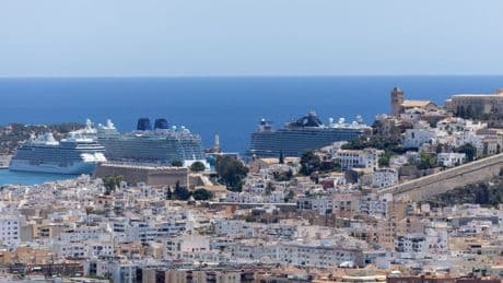 Brit cruise passengers arrested trying to skip £3,000 drinks bill after crew spot them making hasty exit docked in Ibiza