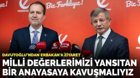 Davutoğlu: Milli değerlerimizi yansıtan bir anayasaya kavuşmalıyız