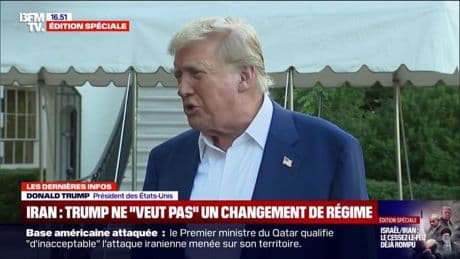 Iran: Donald Trump affirme qu'il "ne veut pas" changer le régime en place