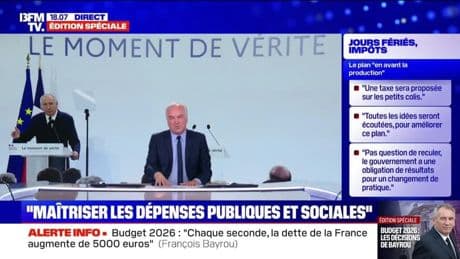 Story 1 : Bayrou, “Stop à la dette, en avant la production” - 15/07