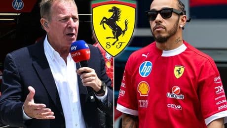 Martin Brundle disagrees with Ferrari legend as Lewis Hamilton's boss comes under fire