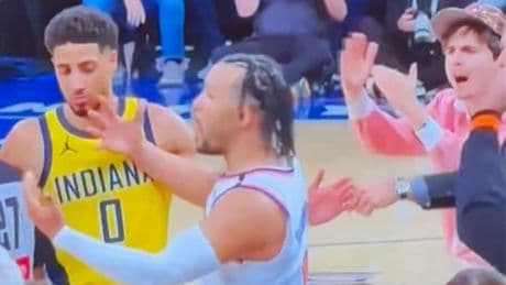 Timothee Chalamet pleaded for a tech on Tyrese Haliburton during crucial Knicks-Pacers moment