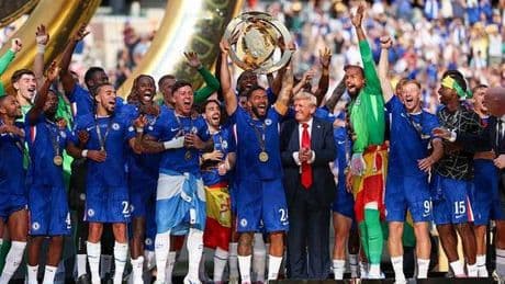 Donald Trump's awkward gatecrash turns FIFA Club World Cup final into chaos