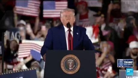Donald Trump marks first 100 days with rally in Michigan