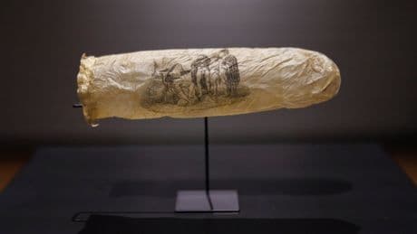 200-year-old condom decorated with erotic art goes on display in Amsterdam's Rijksmuseum