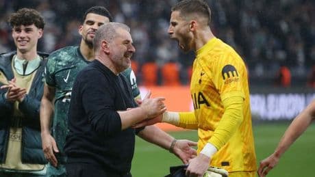 Tottenham star Guglielmo Vicario reveals all on emotional Ange Postecoglou celebration
