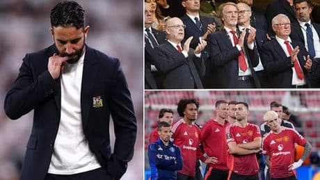 Man United bosses stand by embattled Ruben Amorim despite Europa League loss but players are SPLIT over support for 'over-confident' head coach