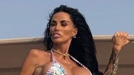 Katie Price flaunts Brazilian bum lift results in tiny bikini on lavish Dubai trip