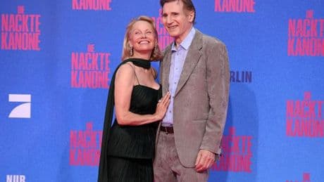 Pamela Anderson and Liam Neeson fuel romance rumours after recreating iconic Titanic scene
