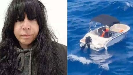 Dramatic moment British woman saved after being lost at sea for five days