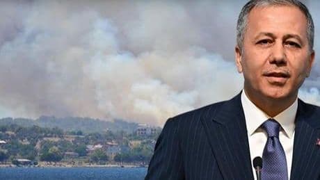 Bakan Yerlikaya: Çanakkale’deki orman yangınlarında mahsur kalan 348 kişi kurtarıldı