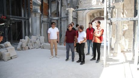 Hatay'da Şeyh Ali Camisi'nin restorasyonu sürüyor