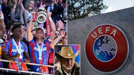 Crystal Palace receive boost in bid to play in Europe next season as UEFA chiefs deliberate over decision amid questions over FA Cup winners' ownership structure