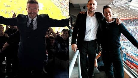 David Beckham lifts the lid on first meeting with Tom Brady as NFL legend joins friend at Champions League final