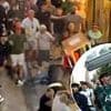 Man United and Tottenham are accused of 'destroying Bilbao': Spanish fury as British fans tear down traffic lights and brawl on the streets in scenes of anarchy