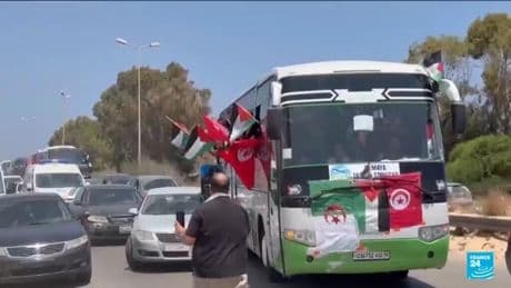 Convoy arrives in Libya en route to Gaza to challenge Israel blockade