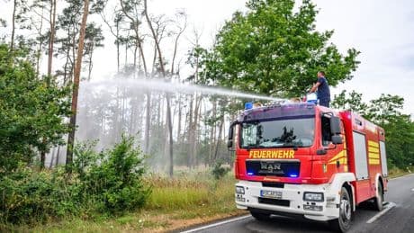 Waldbrand Gohrischheide: Regen unterstützt Löscharbeiten