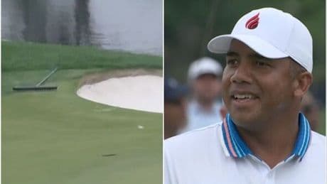 PGA Championship star hits luckiest shot ever as he gets unusual helping hand