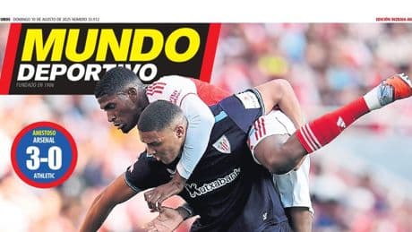 Portada de hoy de la Edición Bizkaia-Araba de Mundo Deportivo