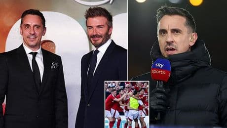David Beckham wades into Gary Neville's Nottingham Forest stadium ban row and takes cheeky dig after pundit was barred from commentating at City Ground