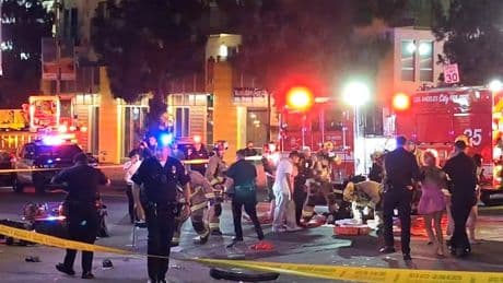 At least 20 injured after vehicle ‘plows into crowd’ in Los Angeles