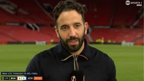 Man Utd boss Ruben Amorim 'uncomfortable' with fan actions after booking Tottenham final