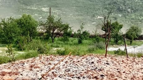 Diyarbakır’da dolu etkili oldu, bağ ve bahçeler zarar gördü: "20 dakika yağdı emeğimiz aldı götürdü"