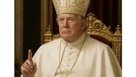 Donald Trump vestito da Papa sui social della Casa Bianca