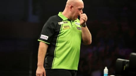 Michael van Gerwen eliminated from Premier League darts as Luke Littler wins in Sheffield