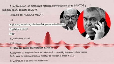 Los audios entre Koldo García y Santos Cerdán: “Necesito algo de dinero, jefe, se lo di todo a él”