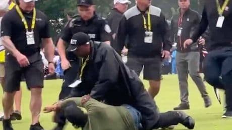 Canadian Open star was tackled to the ground by security guard during tournament