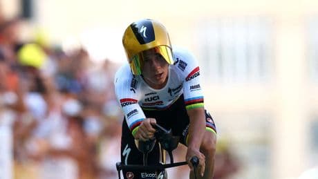 Remco Evenepoel surges to victory on stage five time trial as Jonas Vingegaard loses time