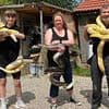 Snake's alive! Fifth monster python is caught in British countryside - as police warn locals to keep pets on a lead because 'small dogs would be a nice meal for them'
