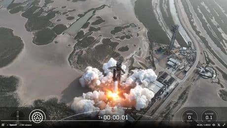 El impresionante despegue del Starship visto desde un dron y que acabó en el estallido del cohete