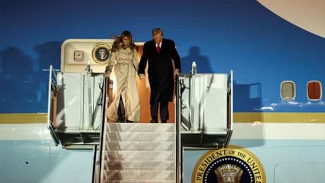 In London angekommen - Hier landet Trump zum Charles-Besuch