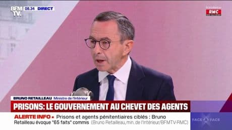 "Il y a un lien qui paraît assez évident" entre les prisons attaquées et le narcotrafic, estime Bruno Retailleau