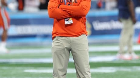 Syracuse coach responds to Greg Olsen criticism after shocking postgame sprints