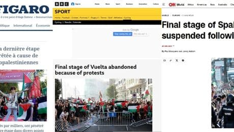 Así recoge la prensa internacional las protestas en la Vuelta: "Final violento, triste y escandaloso"
