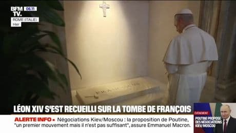 Léon XIV s'est recueilli sur la tombe de François