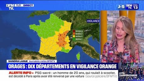 Orages : dix départements en vigilance orange - 01/06