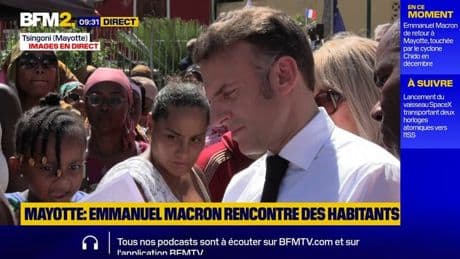 Mayotte: Emmanuel Macron échange avec des habitants qui font face à des difficultés pour obtenir un prêt à taux zéro après le cyclone Chido