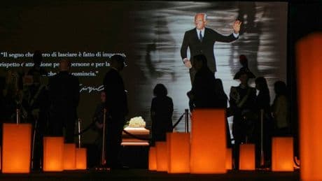 Mourners bid farewell to fashion icon Giorgio Armani in Milan, in photos