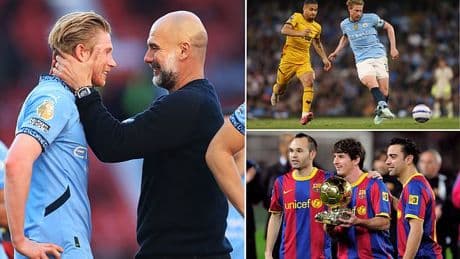 Pep Guardiola labels Kevin De Bruyne the 'second-best passer' he has worked with after Barcelona legend