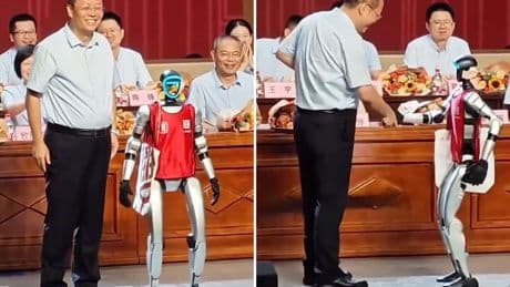 Humanoid robot ‘graduates’ at Chinese high school ceremony as automation tech gains spotlight