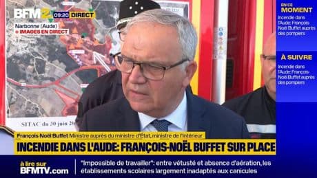 Incendie dans l’Aude : un premier feu "considérable", affirme François-Noël Buffet