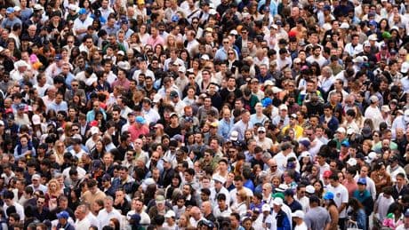Fans remain stuck in line as US Open final begins because of extra security with Trump attending