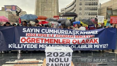 Öğretmenler Ankara’da ek atama içi eylem yaptı