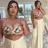 Lauren Goodger puts on a busty display as she poses for selfies in a floral bra top after vowing to get her 'bikini body' back