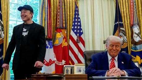 Trump sends Musk from White House with gold key as they talk Diddy pardon, Macron slap and Tesla chief’s black eye
